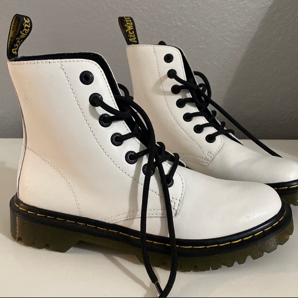White Dr. Martens Boots size 7